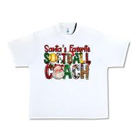 White Santa's Favorite Softball Coach For Christmas Urban Heavy Tee - FaDigitalArtStudio