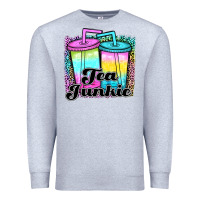Heather Grey tea junkie Premium Sweatshirt - JahusDesignShop