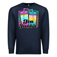 Navy tea junkie Premium Sweatshirt - JahusDesignShop