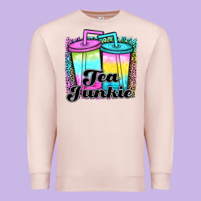 Tea Junkie Premium Sweatshirt Designed By Jahusdesignshop