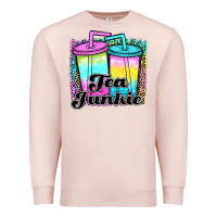 Pale Pink tea junkie Premium Sweatshirt - JahusDesignShop