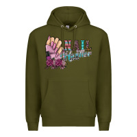 Army Green nail hustler Premium Hoodie - SublimationCraftShop