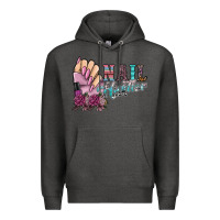 Charcoal Heather nail hustler Premium Hoodie - SublimationCraftShop