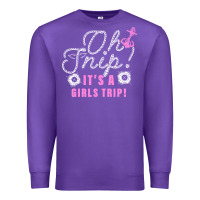 Purple oh snip it's a girls trip for dark Premium Sweatshirt - artisFamous