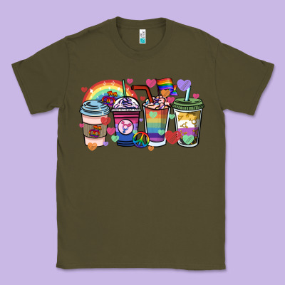 Lgbtq Coffee Cups Classic Tee Designed By Howdyjamesfarm