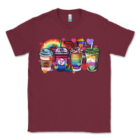Burgundy lgbtq coffee cups Classic Tee - HowdyJamesFarm