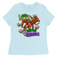 Baby Blue Crawfish i just want to be loved bayou Ladies Tee - FaDigitalArtStudio