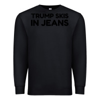 Black trump skis in jeans Premium Sweatshirt - artisFamous