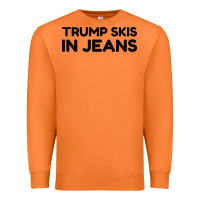 Carrot trump skis in jeans Premium Sweatshirt - artisFamous