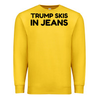 Lemon trump skis in jeans Premium Sweatshirt - artisFamous