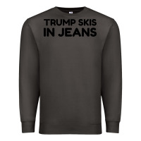 Smoke trump skis in jeans Premium Sweatshirt - artisFamous