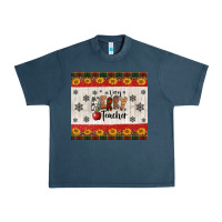 Midnight Navy very merry teacher Urban Heavy Tee - Jasminsmagicworld