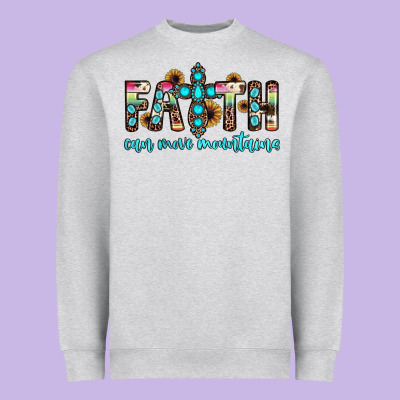 Faith Can Move Mountains Heavyweight Sweatshirt Designed By Jahusdesignshop