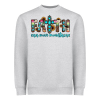 Heather Grey faith can move mountains Heavyweight Sweatshirt - JahusDesignShop