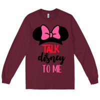 Burgundy Minnie Mouse Long Sleeve Tee - CowhideDigitalArt