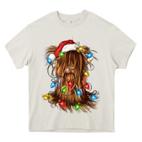 Cream christmas heifer cow gnome Heavy Core Tee - CowGirlArtShop