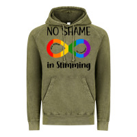 Vintage Olive no Shame Stimming Vintage Hoodie - CowhideDigitalArt