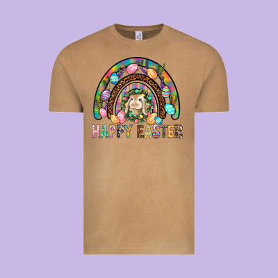 Happy Easter Rainbow Vintage Tee Designed By Bundleandbundleshop