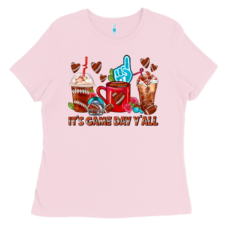 American Football Coffee Cup Ladies Tee by FaDigitalArtStudio | Teevron