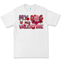 White my dog is my valentine Premium Tee - OliviaCreatesArt