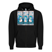Black snowman winter Zipper Hoodie - JahusDesignShop