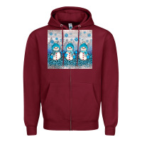 Burgundy snowman winter Zipper Hoodie - JahusDesignShop