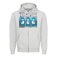 Dove Grey snowman winter Zipper Hoodie - JahusDesignShop