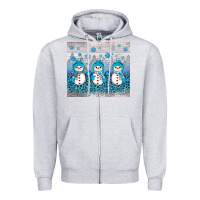 Heather Grey snowman winter Zipper Hoodie - JahusDesignShop
