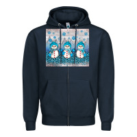 Navy snowman winter Zipper Hoodie - JahusDesignShop