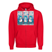 Red snowman winter Zipper Hoodie - JahusDesignShop