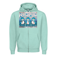 Seafoam snowman winter Zipper Hoodie - JahusDesignShop