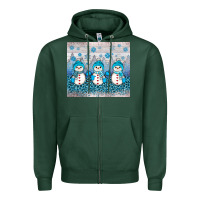 Sports Green snowman winter Zipper Hoodie - JahusDesignShop