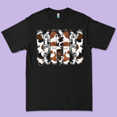 Cowhide Brushstrokes Premium Tee Designed By Ranaportraitstore