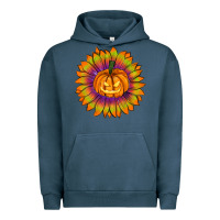 Pigment Midnight Navy Halloween Sunflower Urban Hoodie - RanaPortraitStore