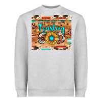 Heather Grey i'm just out here trusting god Heavyweight Sweatshirt - JahusDesignShop