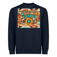 Navy i'm just out here trusting god Heavyweight Sweatshirt - JahusDesignShop