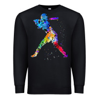Black girl's softball Premium Sweatshirt - artisFamous