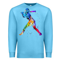 Ocean Blue girl's softball Premium Sweatshirt - artisFamous
