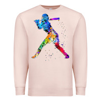 Pale Pink girl's softball Premium Sweatshirt - artisFamous