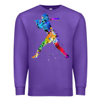 Purple girl's softball Premium Sweatshirt - artisFamous