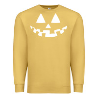 Antique Gold halloween jack o lantern (white) Premium Sweatshirt - artisFamous