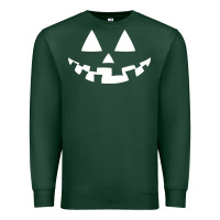 Sports Green halloween jack o lantern (white) Premium Sweatshirt - artisFamous