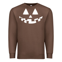 Chestnut halloween jack o lantern (white) Premium Sweatshirt - artisFamous