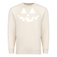 Sandshell halloween jack o lantern (white) Premium Sweatshirt - artisFamous