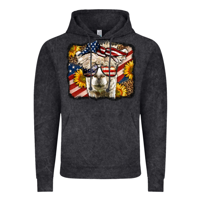 Western 4th Of July Lama Background Vintage Hoodie by LillyAllenDesigns | Teevron