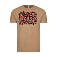 Vintage Coffee valentines day leopard and heart background Vintage Tee - FaDigitalArtStudio