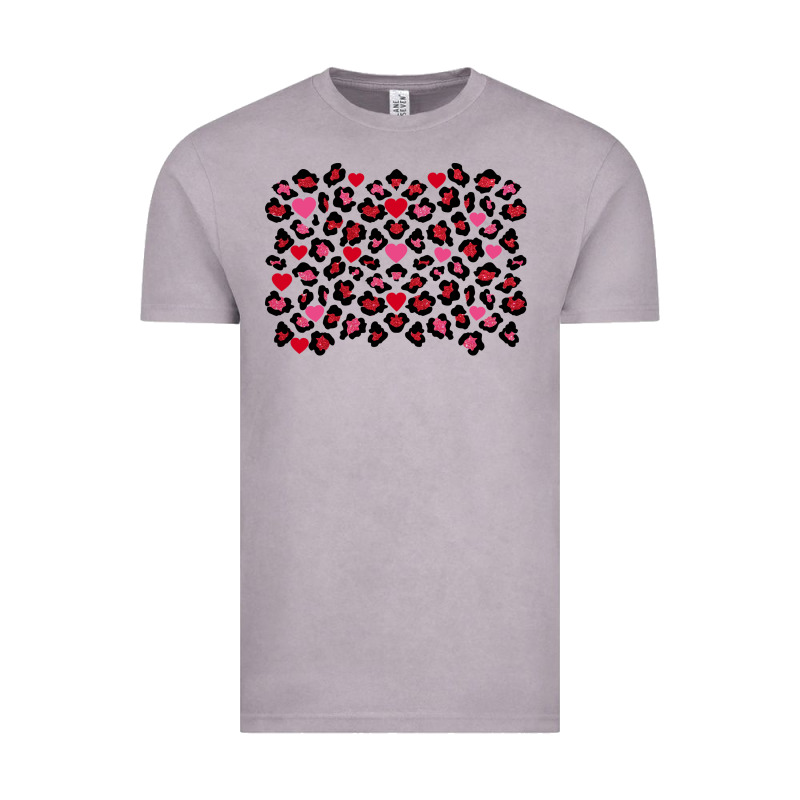 Valentines Day Leopard And Heart Background Vintage Tee by FaDigitalArtStudio | Teevron