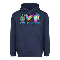 Navy peace love loaded tea Heavyweight Hoodie - JahusDesignShop