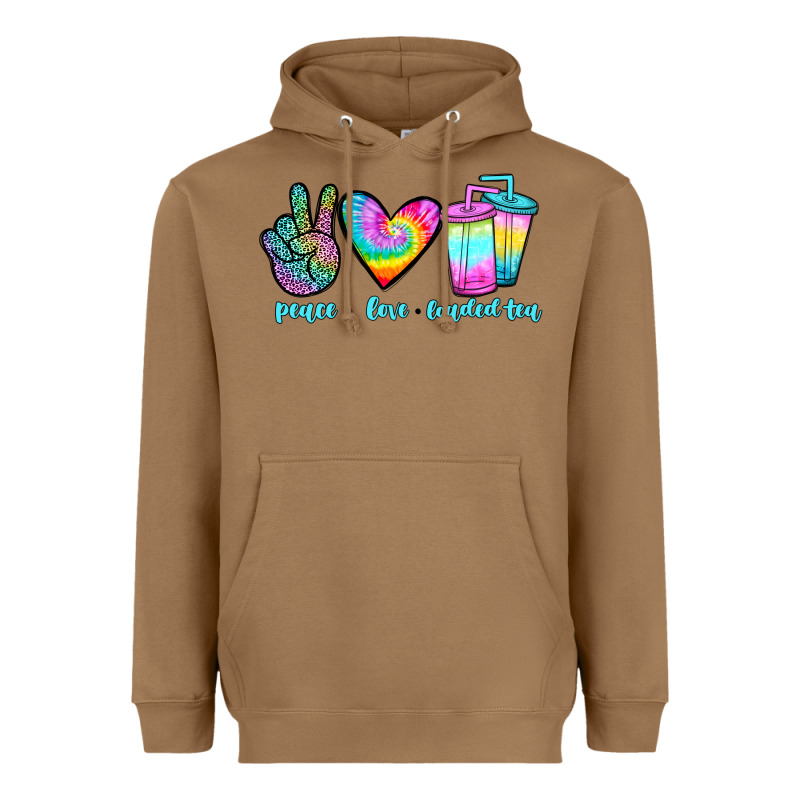 Peace Love Loaded Tea Heavyweight Hoodie by JahusDesignShop | Teevron