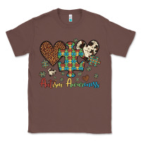 Chestnut autism awareness leopard cowhide herts puzzle Classic Tee - Artiststas